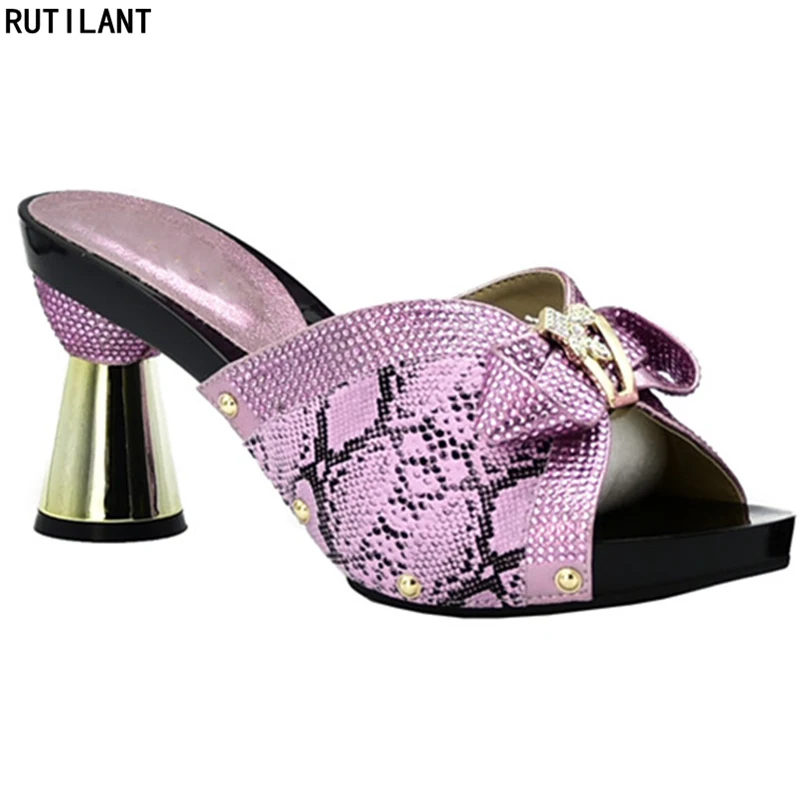 

Womens Dress Shoes Open Toe Designer Shoes Women Luxury 2018 Nigerian Women Wedding Shoes Decorated with Rhinestoen Party Shoes