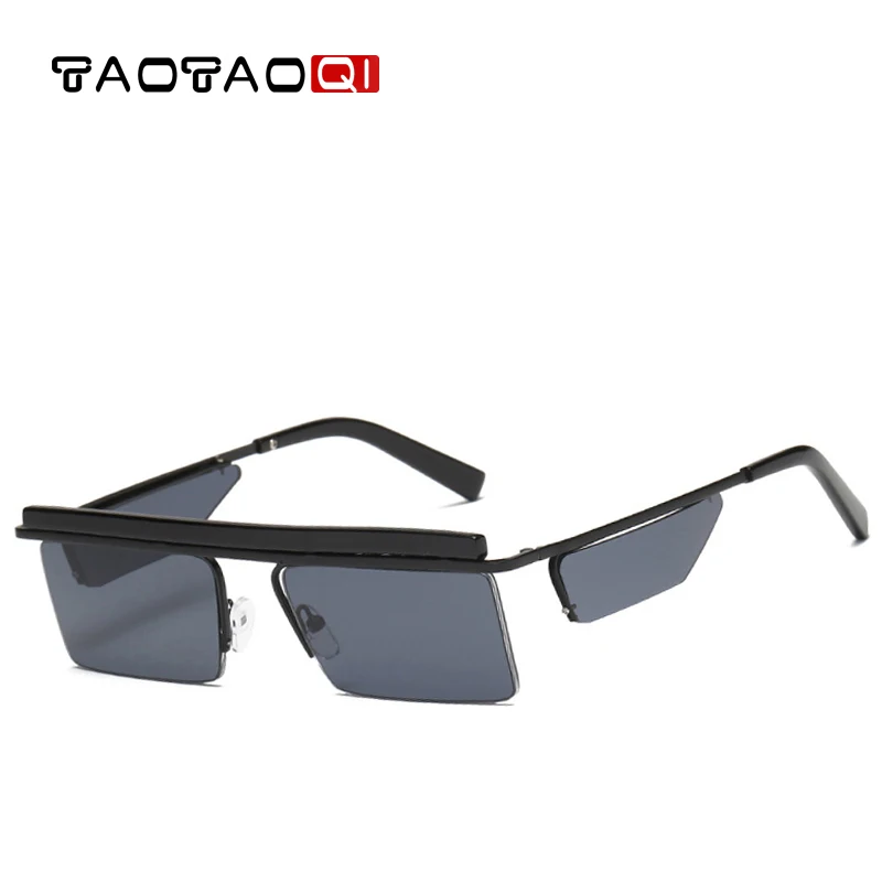 TAOTAOQI солнцезащитные очки с квадратными линзами с Для женщин модные дизайнерские туфли с квадратным панк ретро солнцезащитные очки Для мужчин очки без оправы женский UV400 Oculos de sol masculino