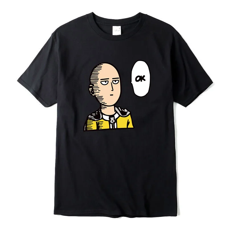 

100% cotton T-shirt high quality fashion casual One Punch Hero print t shirt men Harajuku brand clothing tee shirt men
