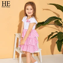 HE Hello Enjoy Girls Clothing Girls Dresses Cotton Cute Toddler Kid Baby Girl Bowknot Plaid Dress Party Princess Holiday Dress HE Hello Enjoy Girls Clothing Girls Dresses Cotton Cute Toddler Kid Baby Girl Bowknot Plaid Dress Party Princess Holiday Dress