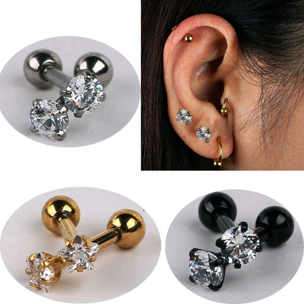 2-piece-316L-Stainless-Steel-Zircon-Tragus-Earring-Helix-Barbell-Ear-Piercing-Cartilage-Ring-Jewelry-For