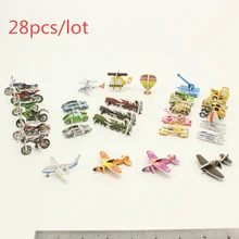 28pcs set Puzzles of various Transport truck train car boat aircraft tank Develop intelligence eva puzzle