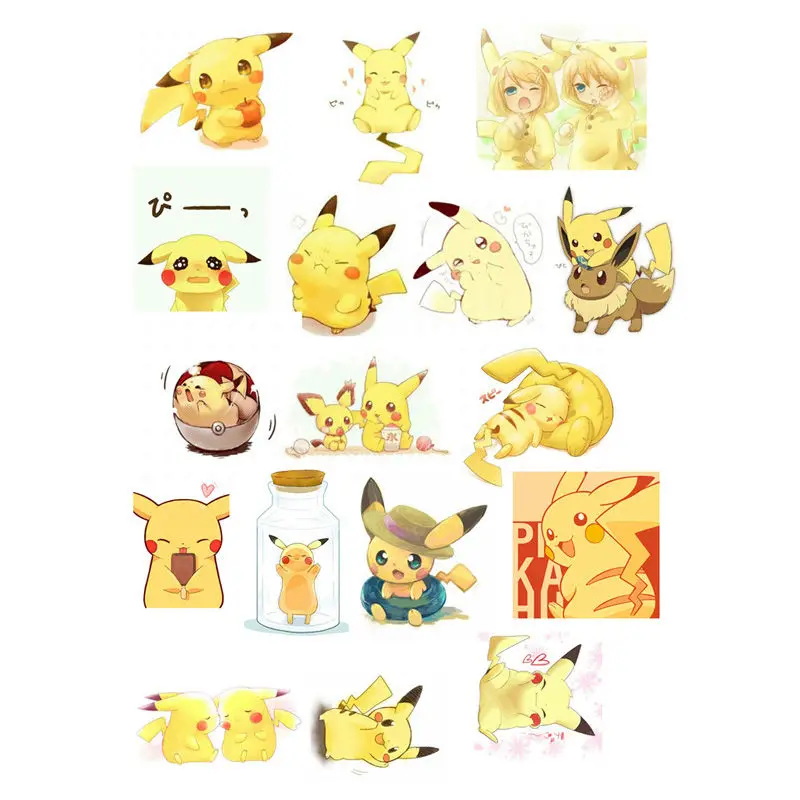 

2 pcs/lot Cosas Kawaii Pokemon Pikachu DIY Sketchbook Sticker Pack Bullet Journal Stickers Scrapbooking Cute School Supplies