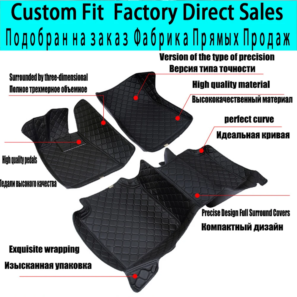

SUNNYFOX Car floor mats for BMW 2 series F22 F23 218i 220i 228i 218d 220d 225D 5D car styling carpet floor liners(2014-now)