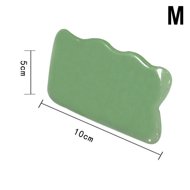Натуральный зеленый авантюрин выскабливание пластины глаз тела забота о здоровье массажный инструмент SN-Hot - Цвет: M
