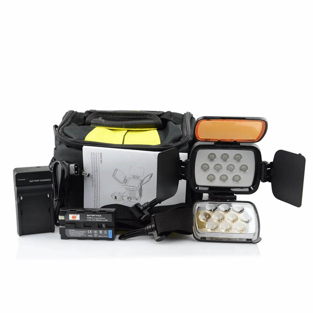 

DSTE VL001A 10-LED Video Light with NP-F550 Battery and Charger for Sony DSLR Camera Camcorder DV Dimmable LAMP 5500K/3200K