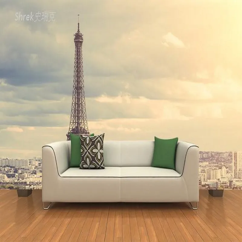 photo wallpaper 3D wallpaper European Eiffel Tower Retro Mural Living Room Bedroom Sofa TV Background Wallpaper mural