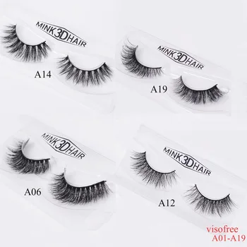 Visofree Eyelashes 3D Mink Eyelashes Crossing Mink Lashes Hand Made Full Strip Eye Lashes 26 Styles (blank box available)
