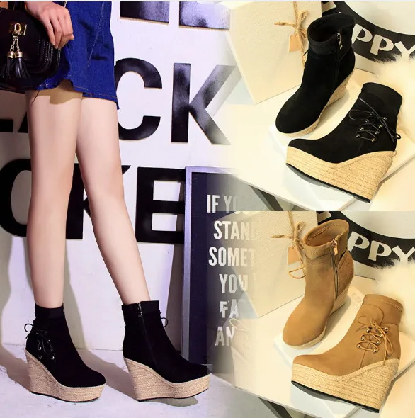 2017 Top Shoes Woman Sexy Round Toe High Heels font b Ankle b font font b