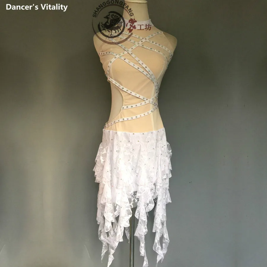 

Luxury latin dance dress for women spandex sstones latin dance dress girls latin dance dress latin dance clothes 120-180cm