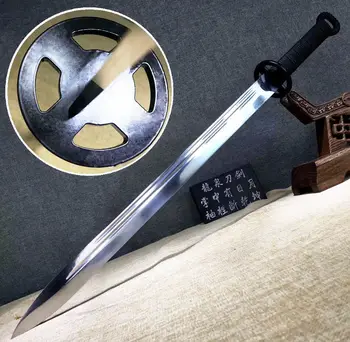 

Handmade KungFu Han Jian Strong 1095 High Carbon Steel Blade Sharp Outdoors Hunting Fighting Sword Katana