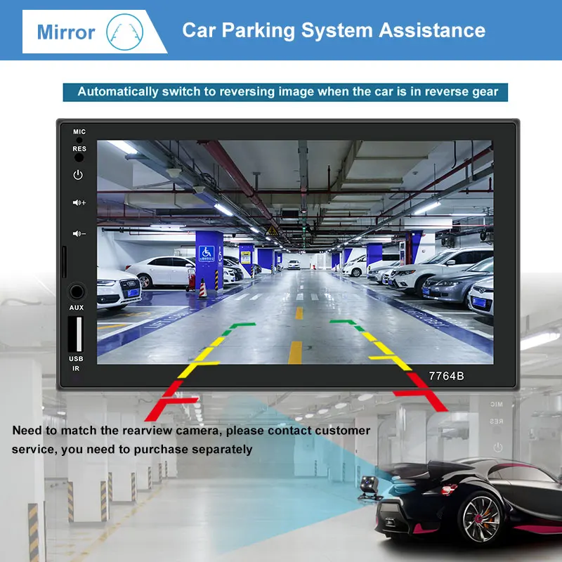 2din Автомагнитола 7 дюймов сенсорный экран Mirrorlink Android магнитофон плеер 2 DIN MP5 плеер Авторадио Bluetooth Камера заднего вида