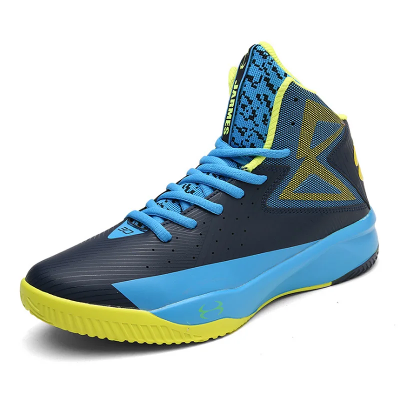 Zapatos De Baloncesto transpirable hombres al aire libre Zapatillas mujer Zapatillas De Baloncesto zapatos para hombre Baloncesto botas azul negro