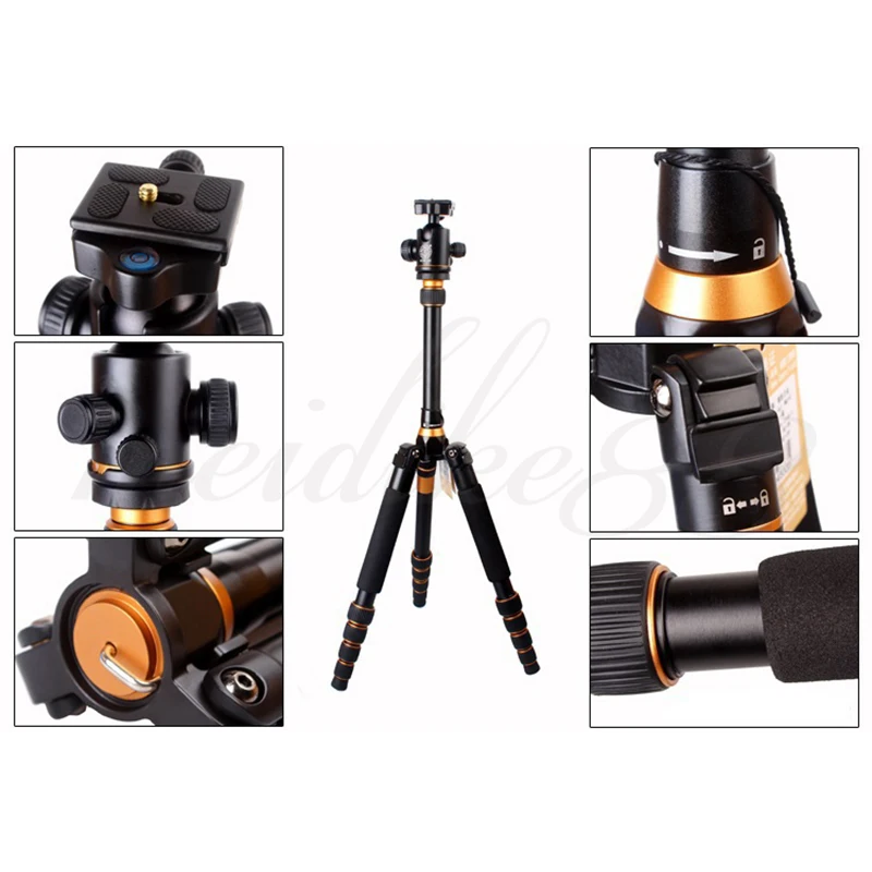 Q777 Professional Aluminum Magnesium Alloy Portable Tripod For Digital SLR Camera (6)