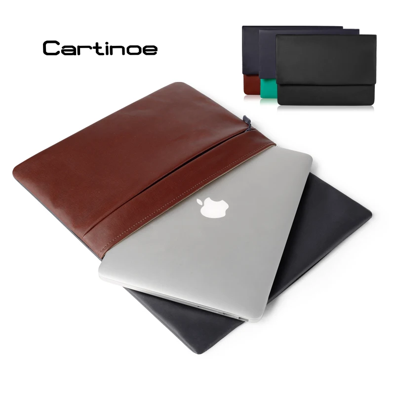 

Slim Leather Laptop sleeve Bag for MacBook Air Pro Retina 11.6 12 13 Notebook Case Cover for Surface 3/4/Ipad 12.9 Inch