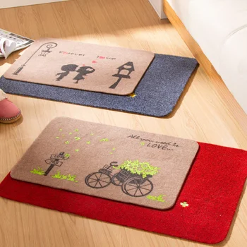 

Printed Embroidered Entering Door Carpet Japan Kitchen Absorbent Door Mat Anti-slip Bathroom Doorway Foot Rug 50x80CM