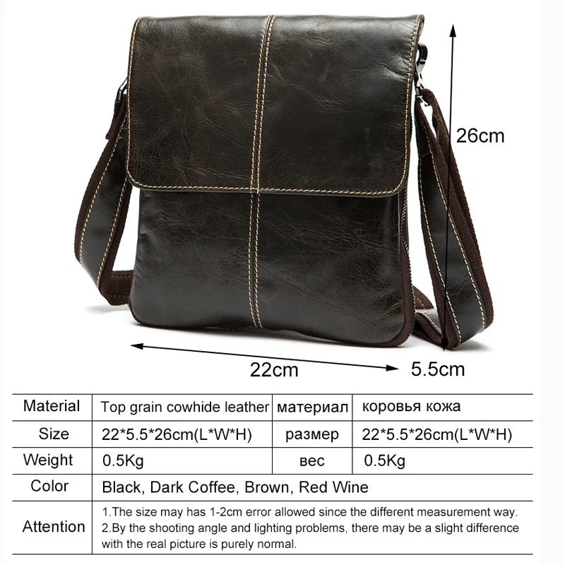 MVA Men's Shoulder Bag for Men Designer Bags Men's Genuine Leather Male Messenger Crossbody Bags Over The Shoulder Handbags 8006 images - 6