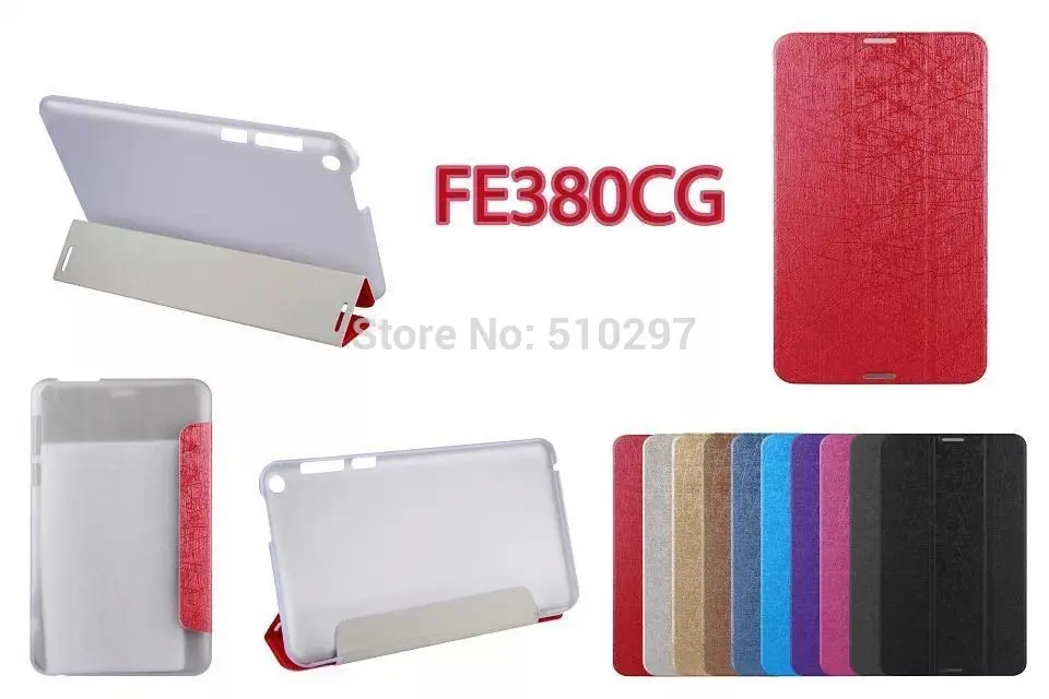 

Silk PU Leather Hard Shell Back Cover Stand Case For Asus Fonepad 8 FE380 FE380CG FE8030CXG 8 inch Tablet
