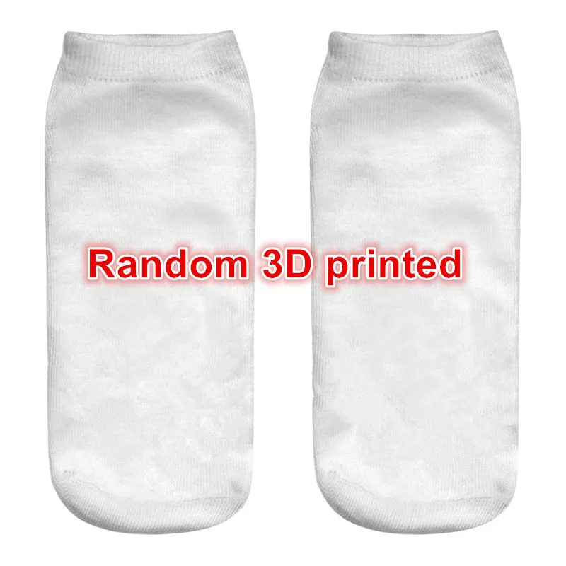 Новые носки с 3D принтом еды и фруктов, женские милые носки до лодыжки, модные носки-башмачки для женщин, Mujer, забавные Happy Calcetines - Цвет: Random 3D printed