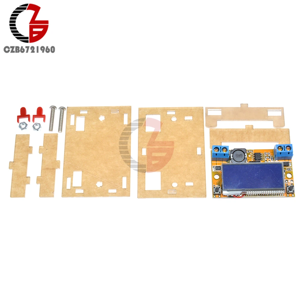 DC-DC понижающий источник питания понижающий преобразователь мощности двойной дисплей Регулируемый понижающий регулятор напряжения Модуль 5 в 12 В Чехол DIY Kit