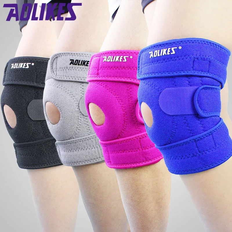 AOLIKES 1pc Sports Safety Knee pads Double Steel Plate Knee Support