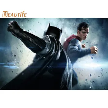 

Custom Superman VS Batman Poster Cloth Silk Poster Home Decoration Wall Art Fabric Poster Print 40X60cm.50X75cm,60X90cm