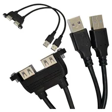 Lbsc 25 см Dual USB 2.0 гнездо панель до 2 USB Мужской кабель-удлинитель