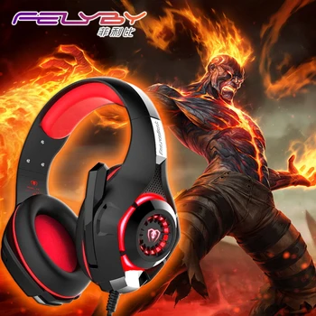 

GM-1 gaming headphones for a mobile phone PS4/PSP/PC 3.5mm Wired Headphone with Microphone LED Lamp Noise Canceling Earphone