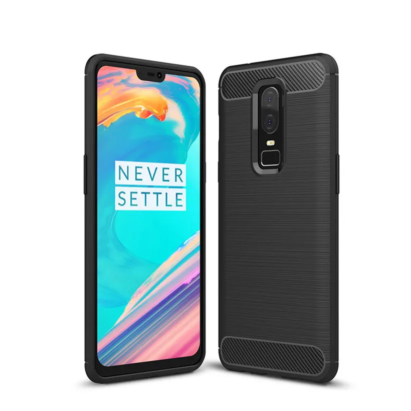 buy HEMASOLY Case For OnePlus 6 Case Soft TPU For OnePlus 5T Silicone Case OnePlus 5 3 Carbon Fiber Brushed Phone Shell