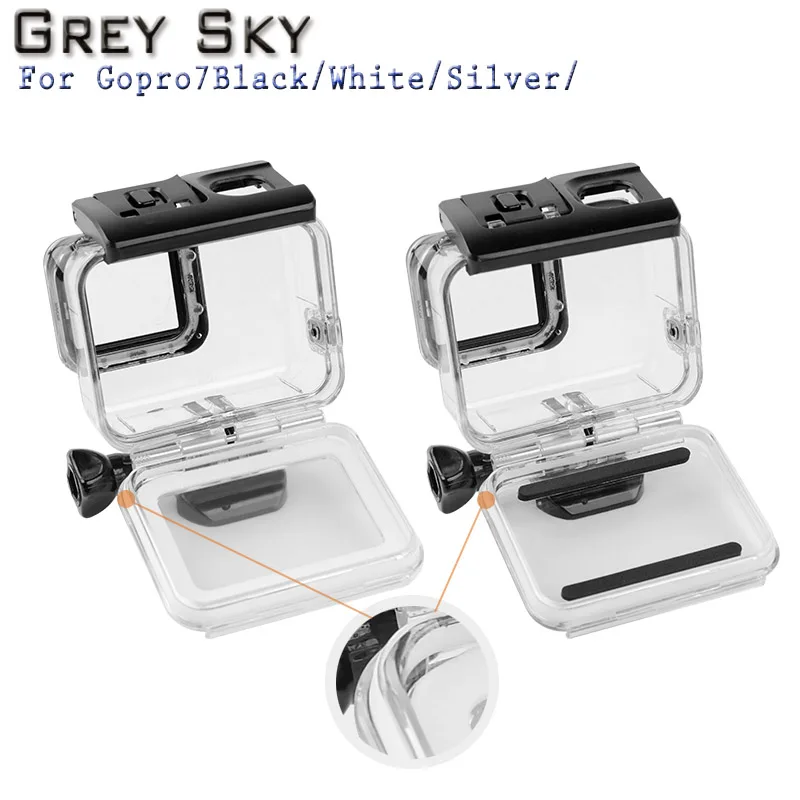 Корпус с сенсорным экраном водонепроницаемый чехол для GoPro Hero 7 Black Go Pro Hero7 серебристый/белый защитный чехол для камеры аксессуары для крепления