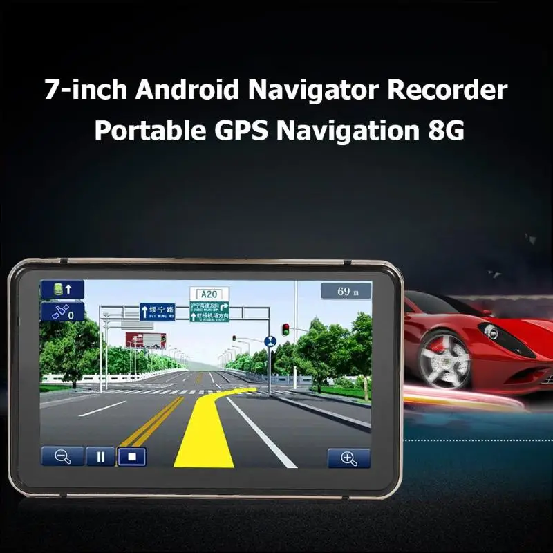 7 дюймов авто Android 8 ГБ gps навигация DVR камера Sat Nav Bluetooth WiFi AV-IN карта Sat грузовик gps навигаторы автомобильные