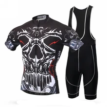 Велоспорт велосипед короткий рукав Костюмы Велосипедный Спорт Джерси нагрудник Шорты для женщин комплект Black Devil