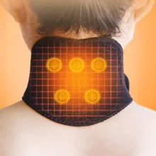 1 unidad de turmalina terapia magnética almohadilla térmica de autocalentamiento para cuello masajeador cinturón cuello Cervical protección para vértebras