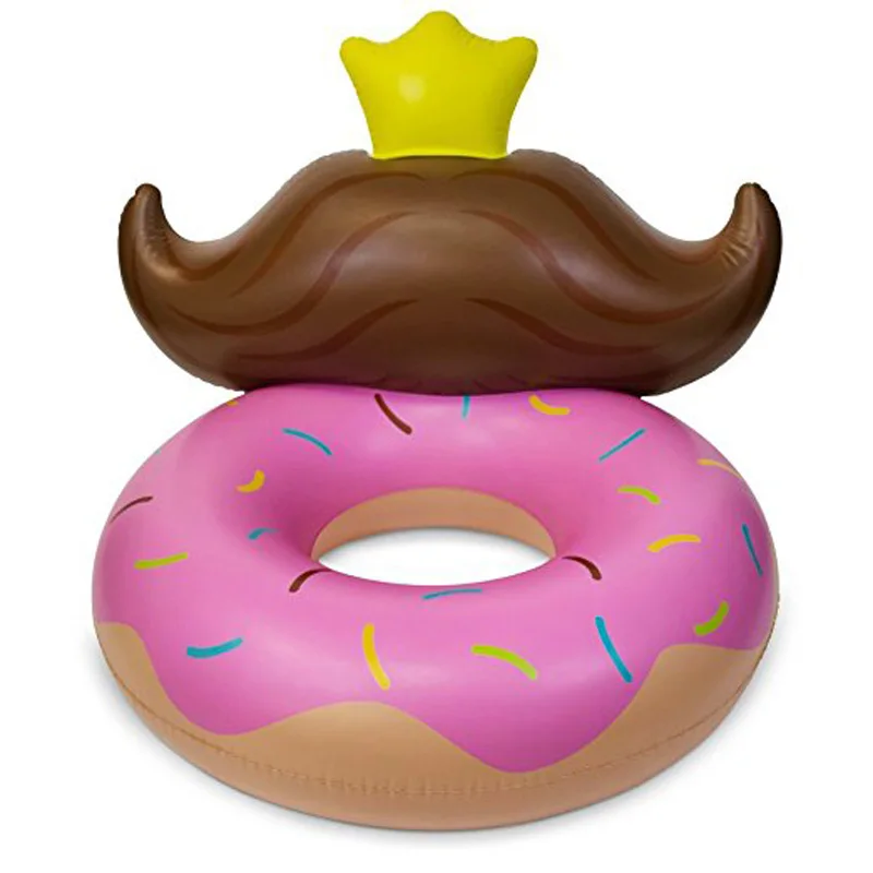 140cm Inflatable Donut Swimming Ring Pool Floats Floating Row with Cute Beard Arm Chair Kids Adults Summer Beach Water Pool Toys 140cm Inflatable Donut Swimming Ring Pool Floats Floating Row with Cute Beard Arm Chair Kids Adults Summer Beach Water Pool Toys