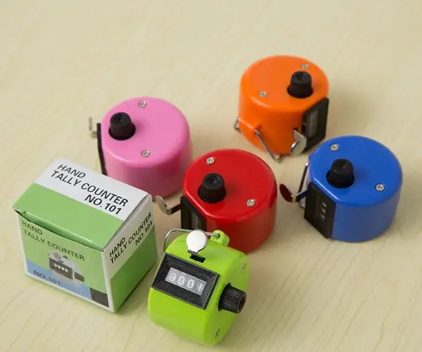 

240PCS 4 Digit Number Counters Plastic Shell Hand Finger Display Manual Counting Tally Clicker Timer Soccer Golf Counter