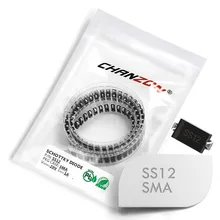 100 шт.) SS12 SMD шлаковый Барьерный выпрямитель диоды для подавления переходных скачков напряжения 1A 20 V SMA(DO-214AC) 1 Ампер 20 вольт