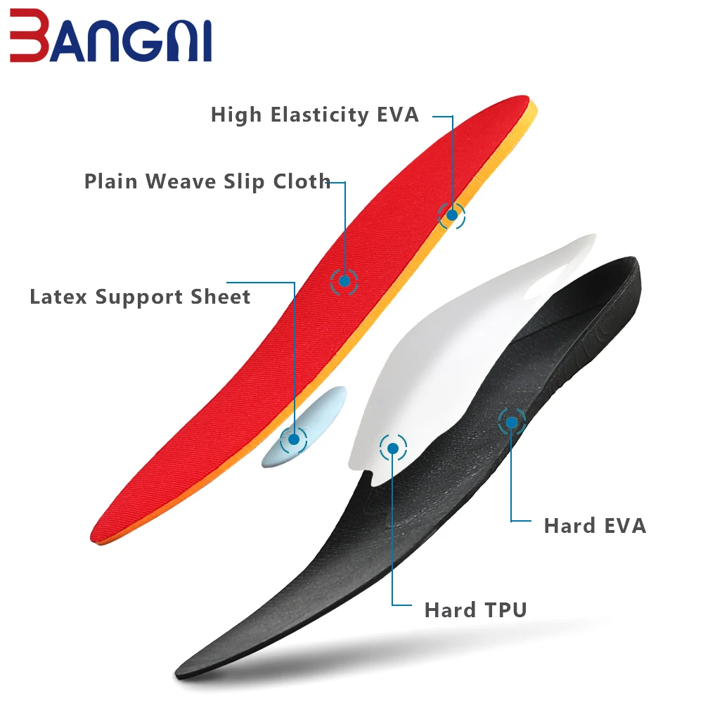 3ANGNI Orthotic Shoe Insoles Arch Support Insole Orthopedic Flat Feet Heel Pain Plantar Fasciitis Men Woman Inner Sole Cushion
