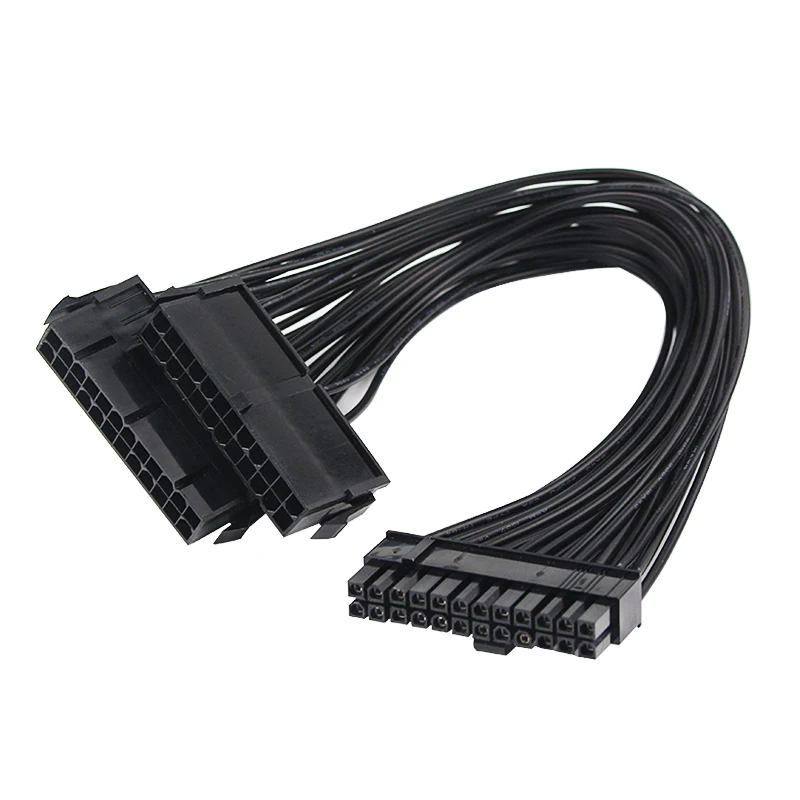 ATX 30cm 24 Pin Dual PSU Power Supply Extension Cable Synchronous Cord for Computer for BTC Mining Miner Litcoin 24Pin 20+4pin ATX 30cm 24 Pin Dual PSU Power Supply Extension Cable Synchronous Cord for Computer for BTC Mining Miner Litcoin 24Pin 20+4pin