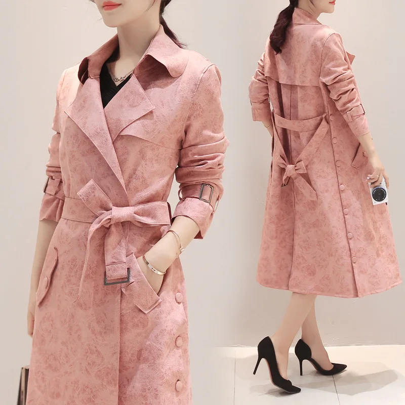 

New Autumn women's jacket suede fabric jacket long trench maternity jacket outerwear pregnancy autumn clothing 16922