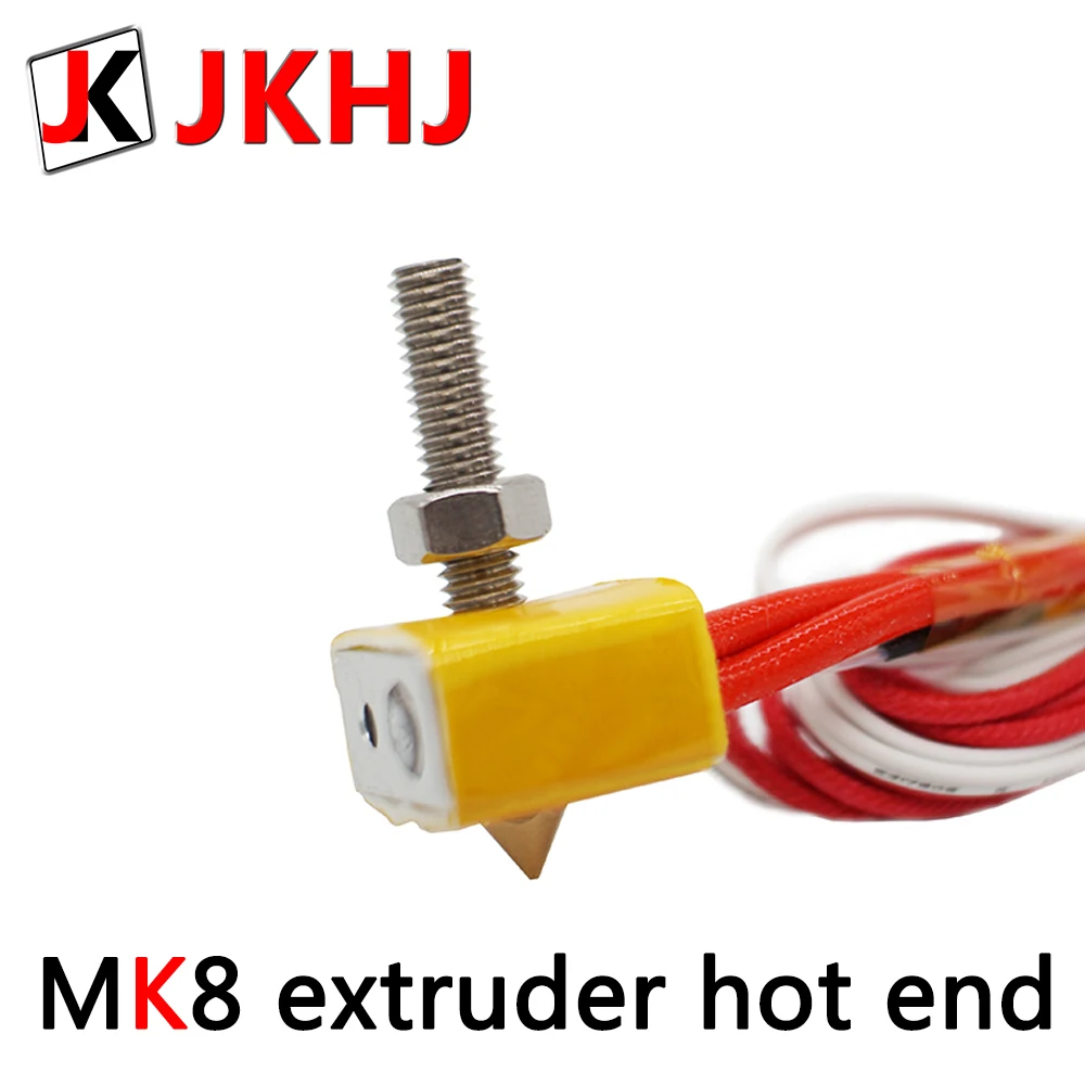 3D Printer Parts MK8 Extruder Hotend Nozzle DIY Aluminum Heat Block Print Head 1.75/0.4mm 12v/24v For Anet A2 A8 Heating End
