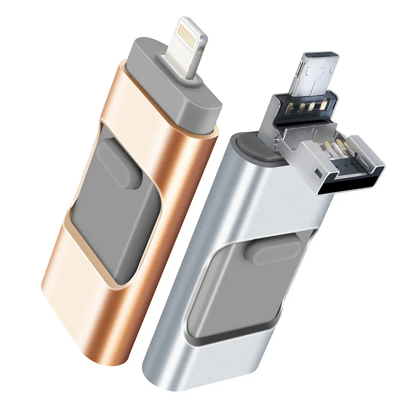 OTG USB флеш-накопитель для iPhone XS MAX XR 6 7 8Plus Xiaomi Huawei металлическая Флешка HD карта