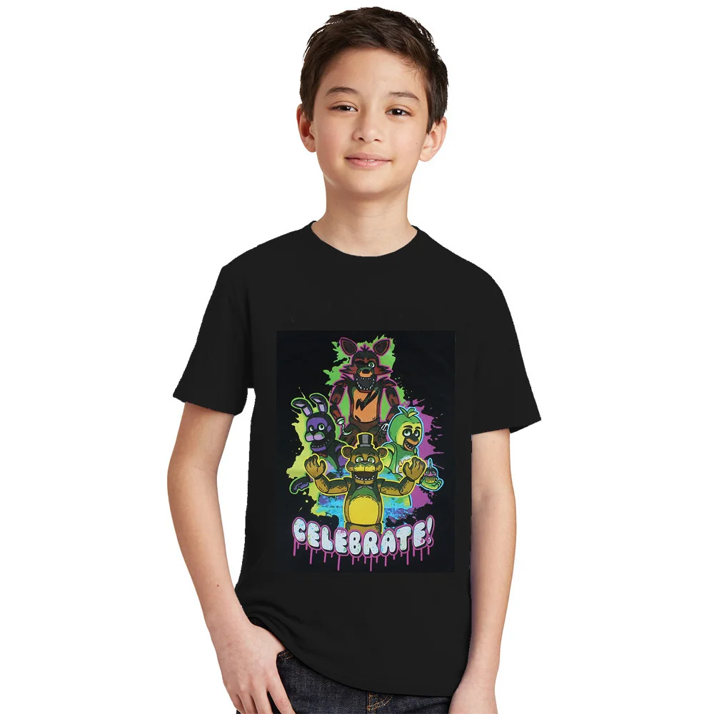 Детская футболка FNAF пять ночей у Фредди унисекс одежда для мальчиков и