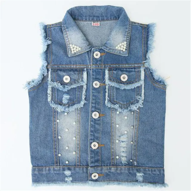 kids ripped denim jacket