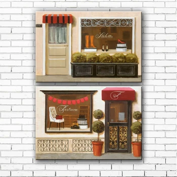 

pastoral shoes handbags store landscape canvas printings oil painting printed on canvas home wall art decoration picture
