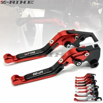 

FOR MT09 LOGO Black & Red Motorcycle CNC Adjustable Extendable Brake Clutch Levers For Yamaha MT09 MT-09 2015 2016 High quality