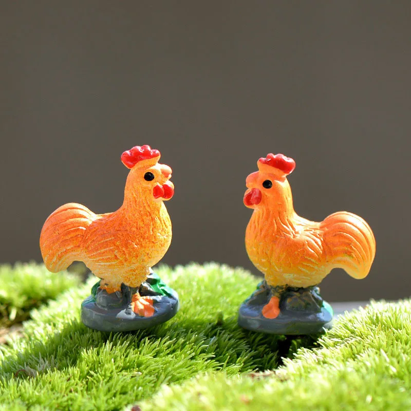 

Mini Cocks Animal Miniature Fairy Garden Decoration Houses Mini Craft Micro Landscaping Decor Home Decoration DIY Accessories