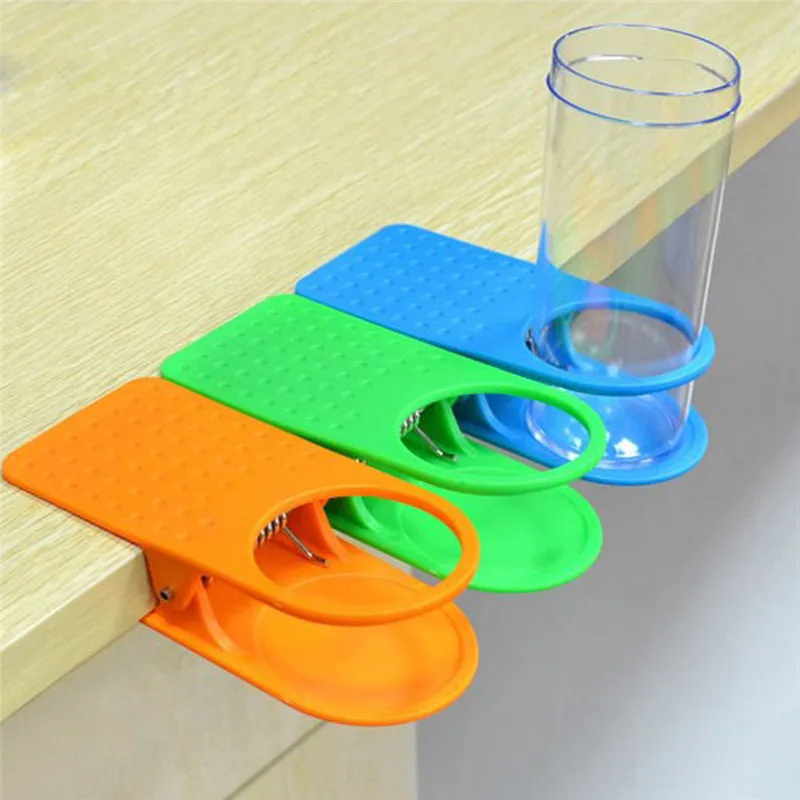 

1Pcs Office Home Drink Coffee Water Cup Storage Rack Holder Creative Non-Slip Stand Grip Universal Clip On Desk Table Beverage