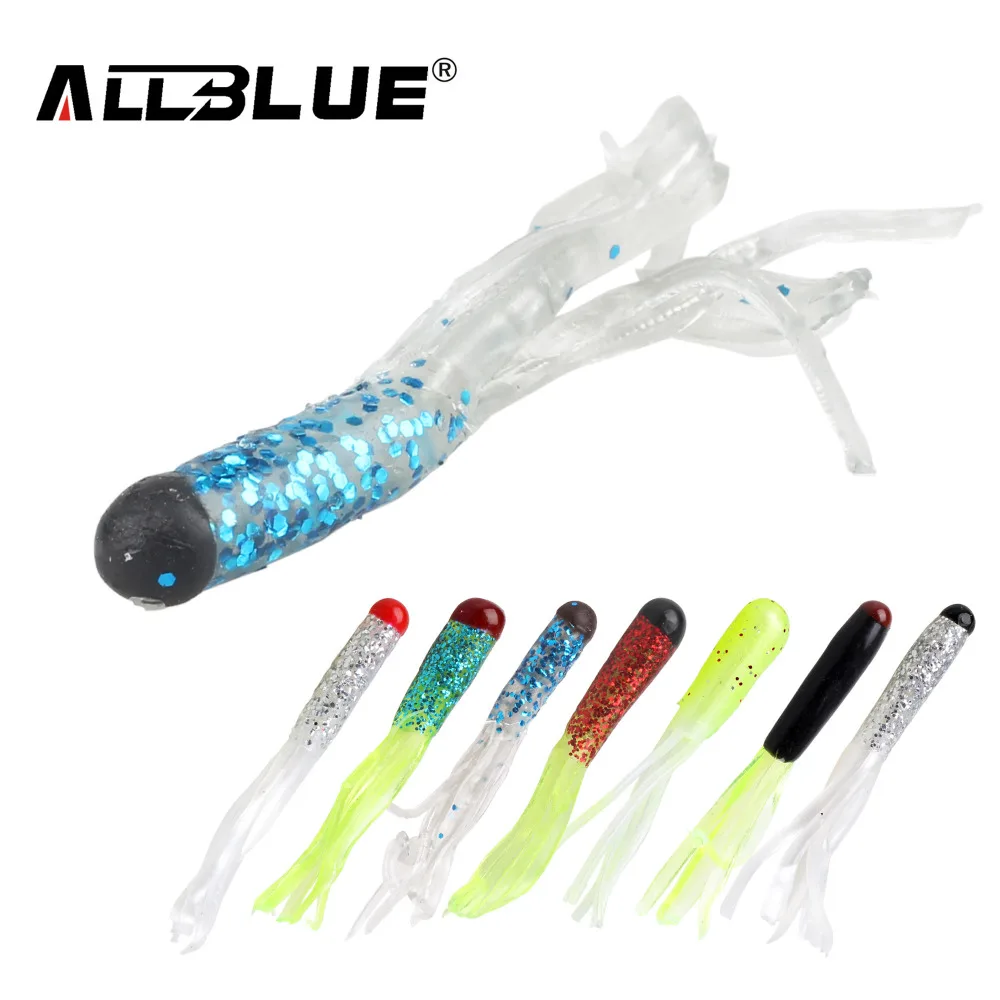 

ALLBLUE 30pcs/lot Tube Bait 45mm 0.7g Soft Lure Carp Fishing Lures Tubez Tackle