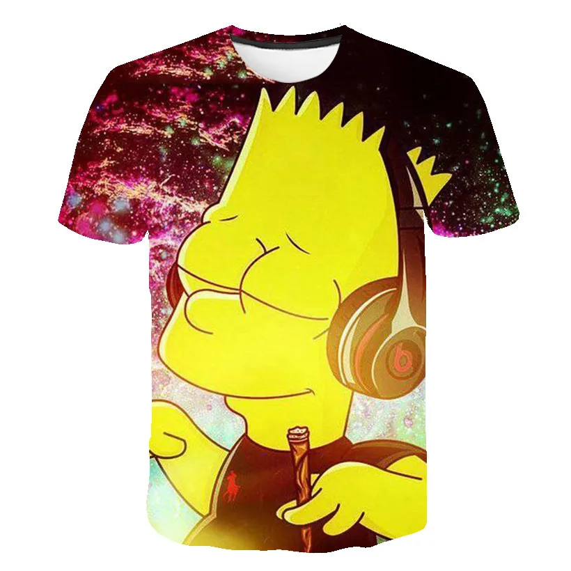 

3d printed 2019 Newest clothing The Simpsons Man Women t-shirt casual Harajuku Cartoon Funny tshirt Street Wearing Tee