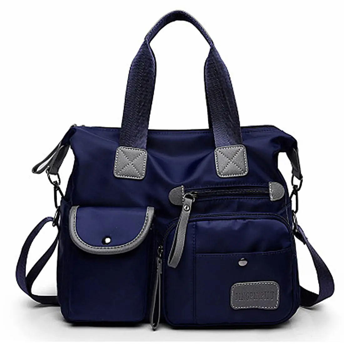 DCOS Новая женская модная Водонепроницаемая оксфордская Сумка-тоут, повседневная нейлоновая сумка на плечо, сумка для мам, Большая вместительная Холщовая Сумка - Цвет: Blue